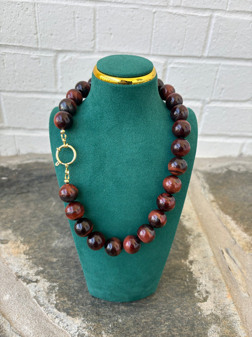 Tiger Eye Swirled Necklace