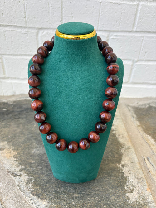 Tiger Eye Swirled Necklace
