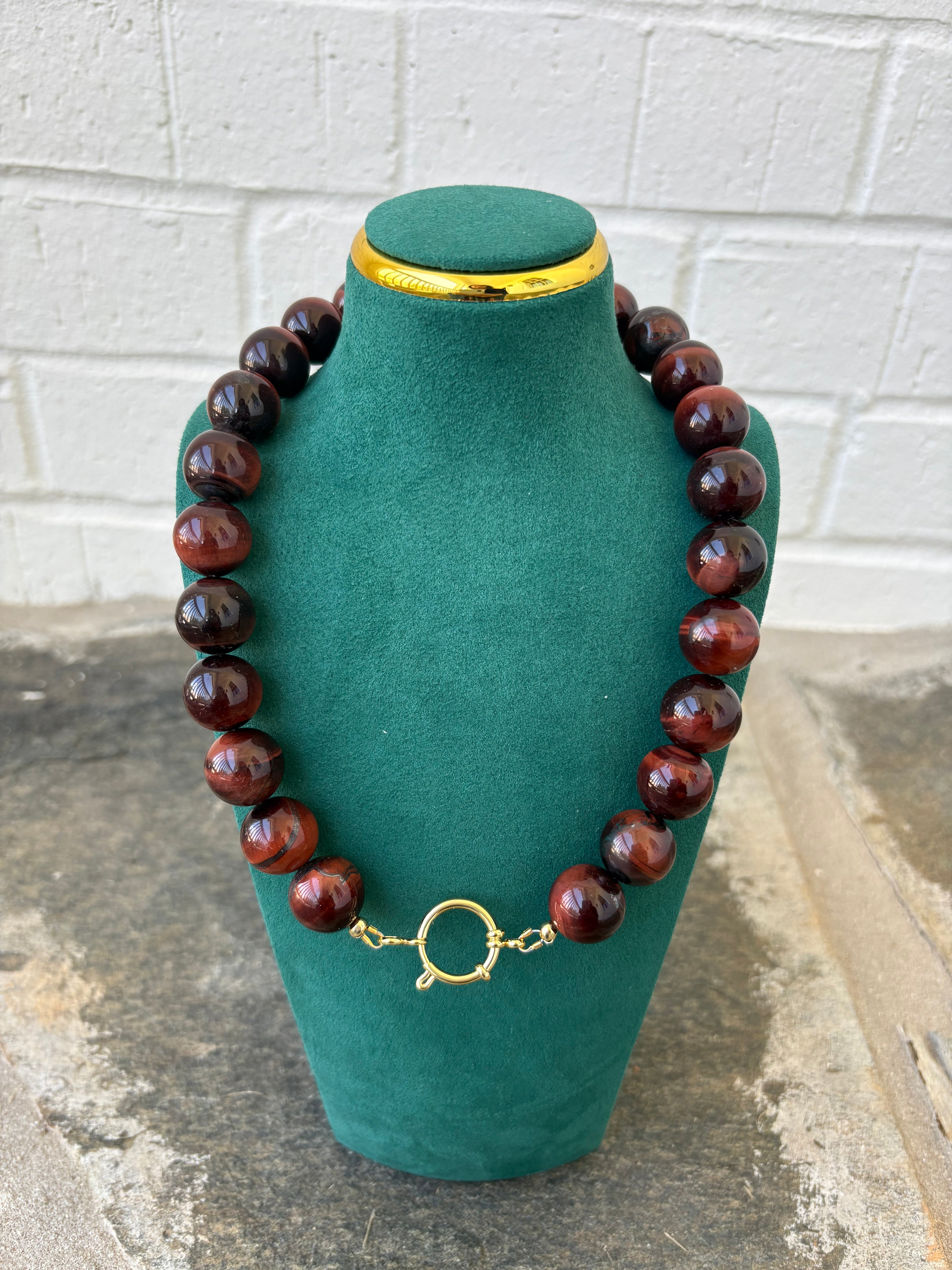 Tiger Eye Swirled Necklace