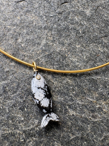 Midnight Current Fish Charm