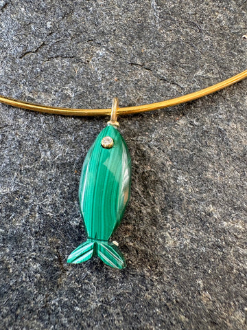 Emerald Tide Fish Charm